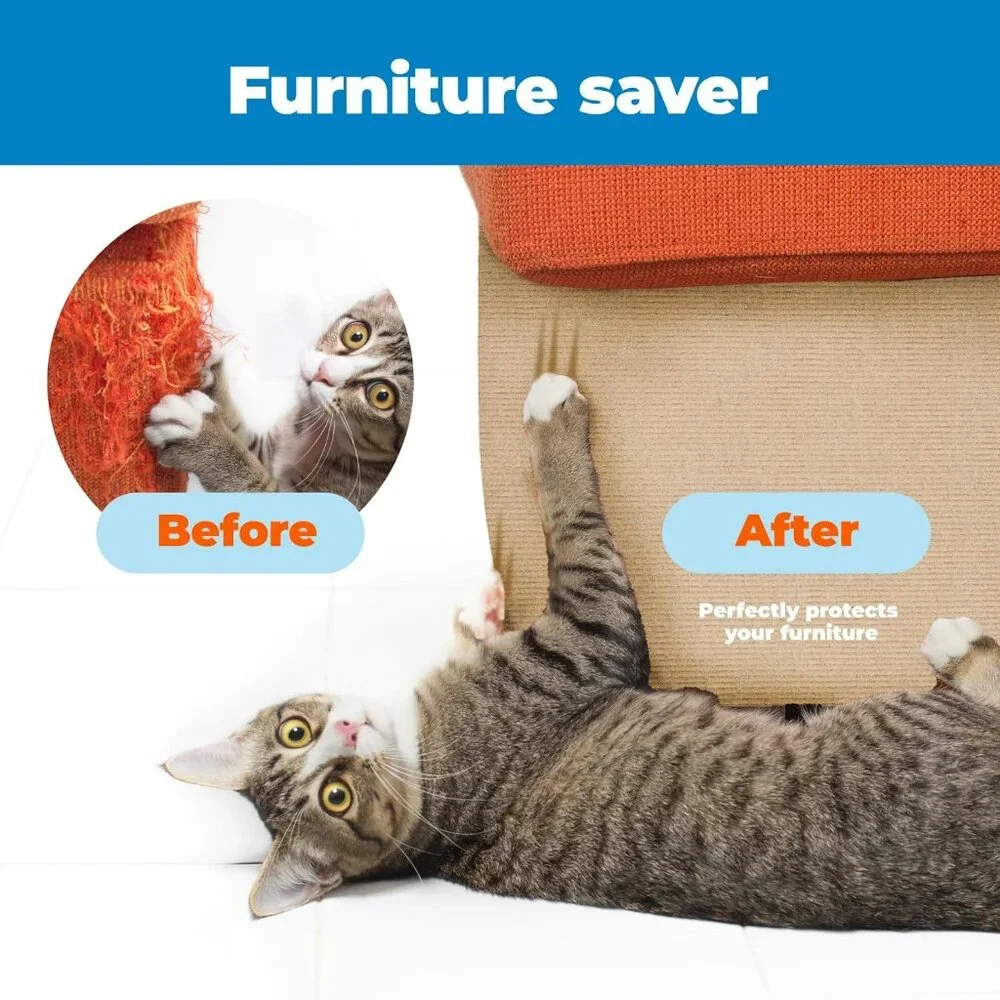 Catify Peel & Stick Cat Scratching Mat – Self-Adhesive, Trimmable Cat Scratch Pa